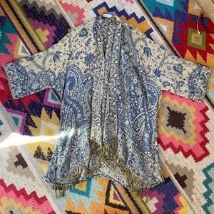 Paparazzi Open Front Paisley Kimono